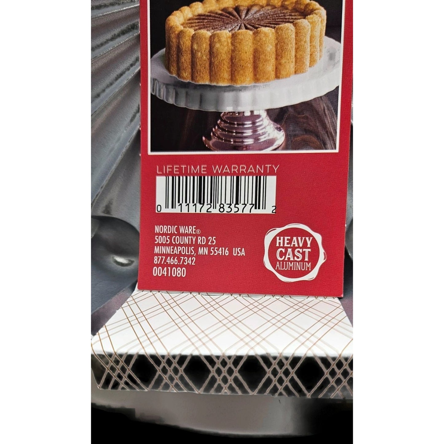 Nordic Ware Charlotte Premier Gold Cake Dessert Pan Heavy Cast Aluminum 6 Cups