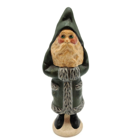 Vaillancourt Belsnickel with Green Coat Tammy Lajoie Signed Chalkware Figurine