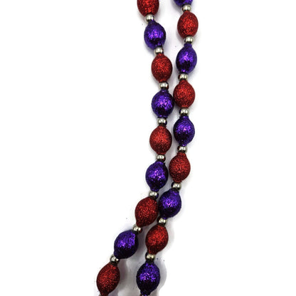 Patricia Breen Garland 2-Decorate Red Purple Beaded Christmas Halloween Ornament