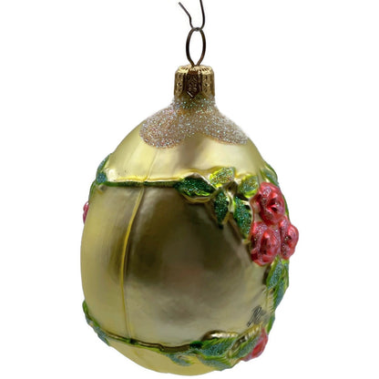 Patricia Breen Aleksandras Egg Flowers Yellow Easter Christmas Signed Ornament