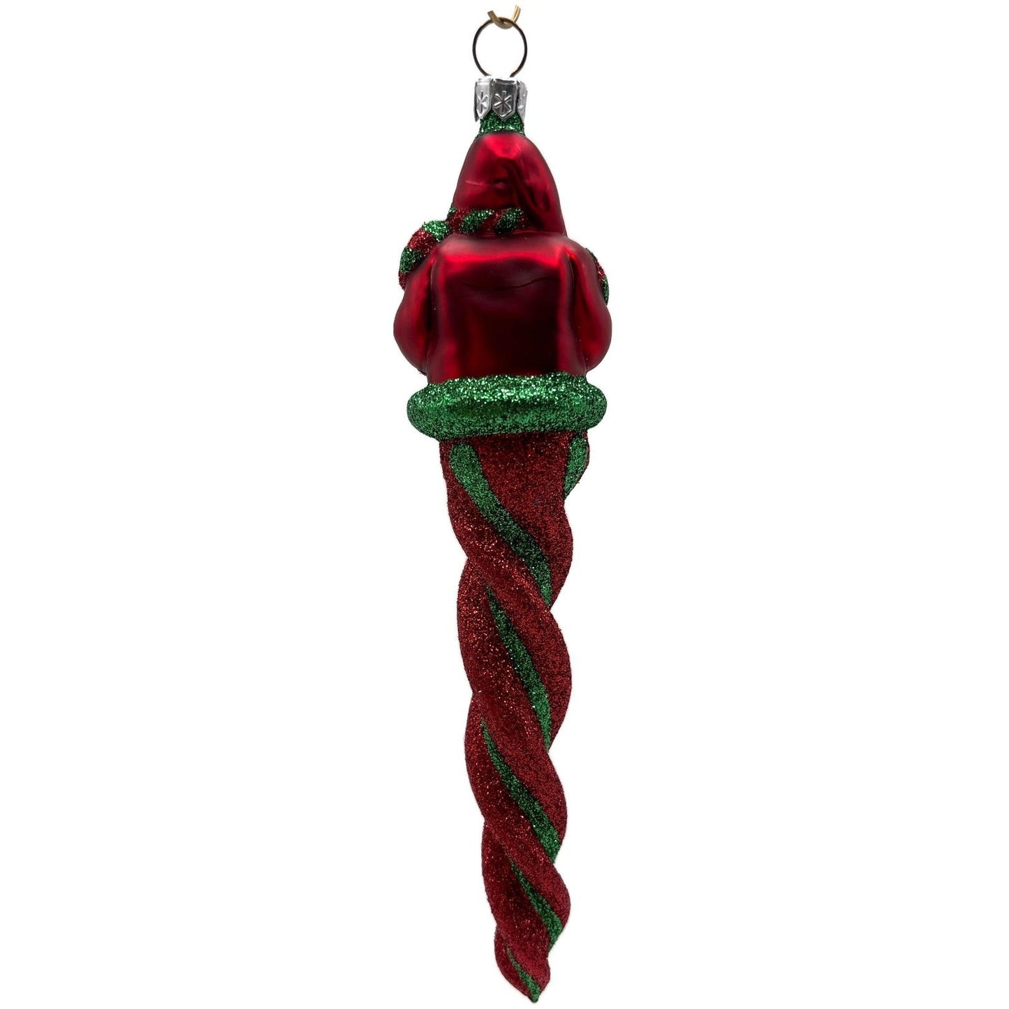 Patricia Breen Santa Sopel Red Green Twisted Candy Cane Christmas Ornament