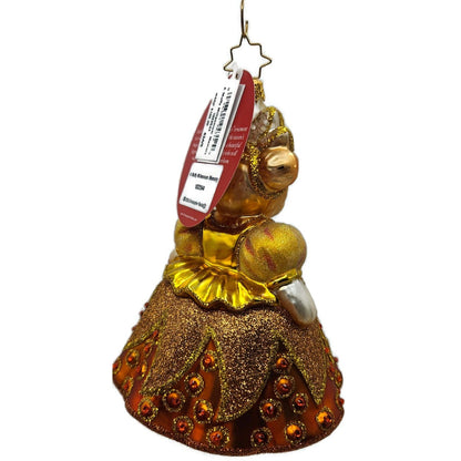 Christopher Radko Muffy Millennium Memory Gold Bear Christmas Ornament 1022544