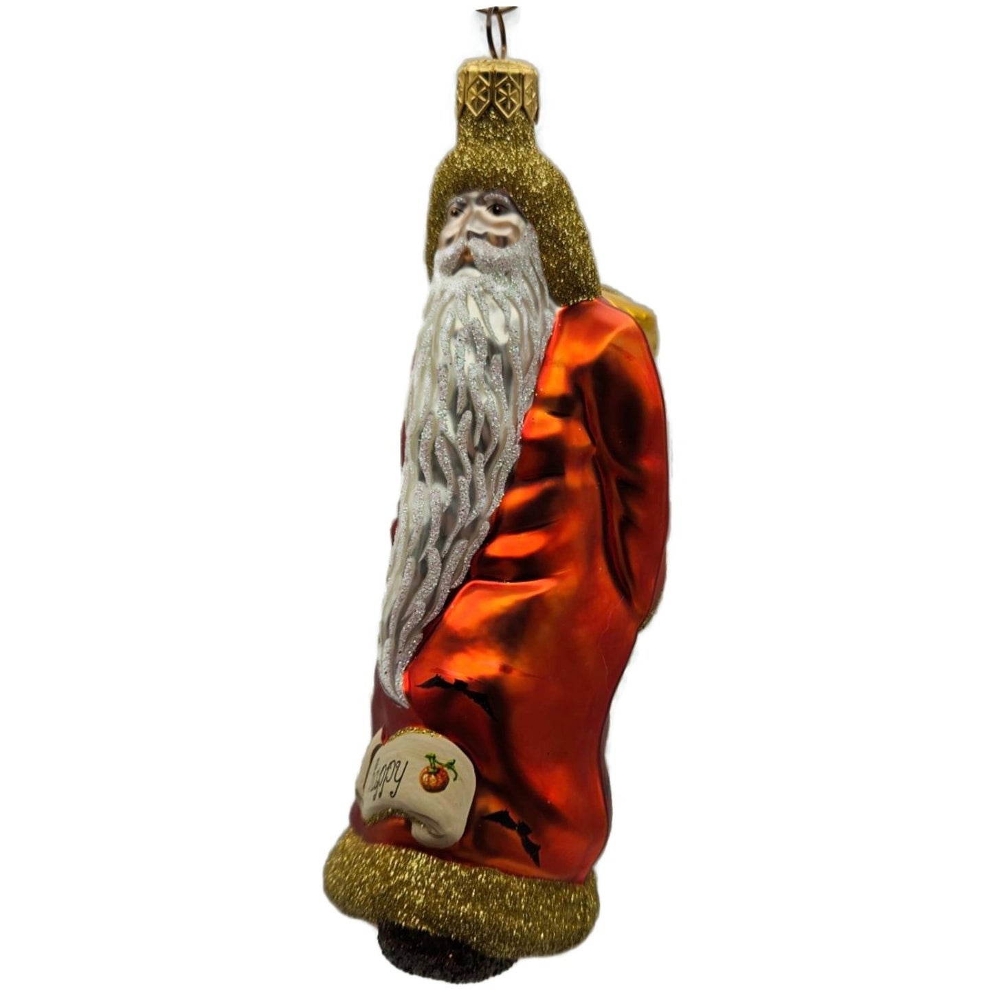 Patricia Breen Out With The Old Santa Claus Orange Pumpkin Halloween Ornament CO