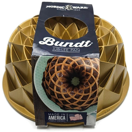Bundt Jubilee Cake Pan Geometric Non Stick Heavy Cast Aluminum 10 Cup NordicWare