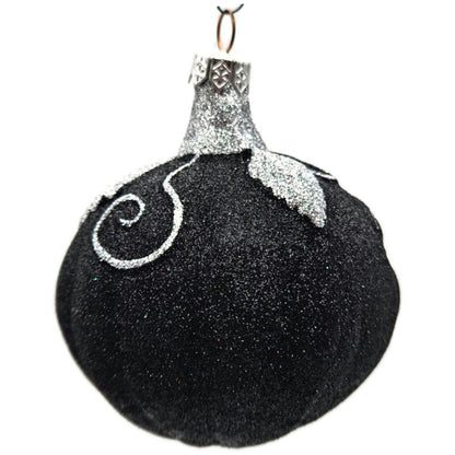 Patricia Breen Halloween Fanciful Pumpkin Black Silver Christmas Ornament 9812