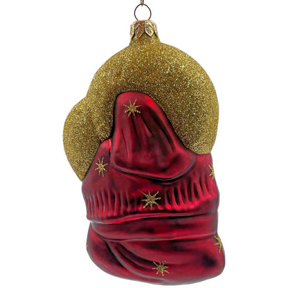 Patricia Breen Madonna of the Night Bordeaux Gold Stars Christmas Tree Ornament