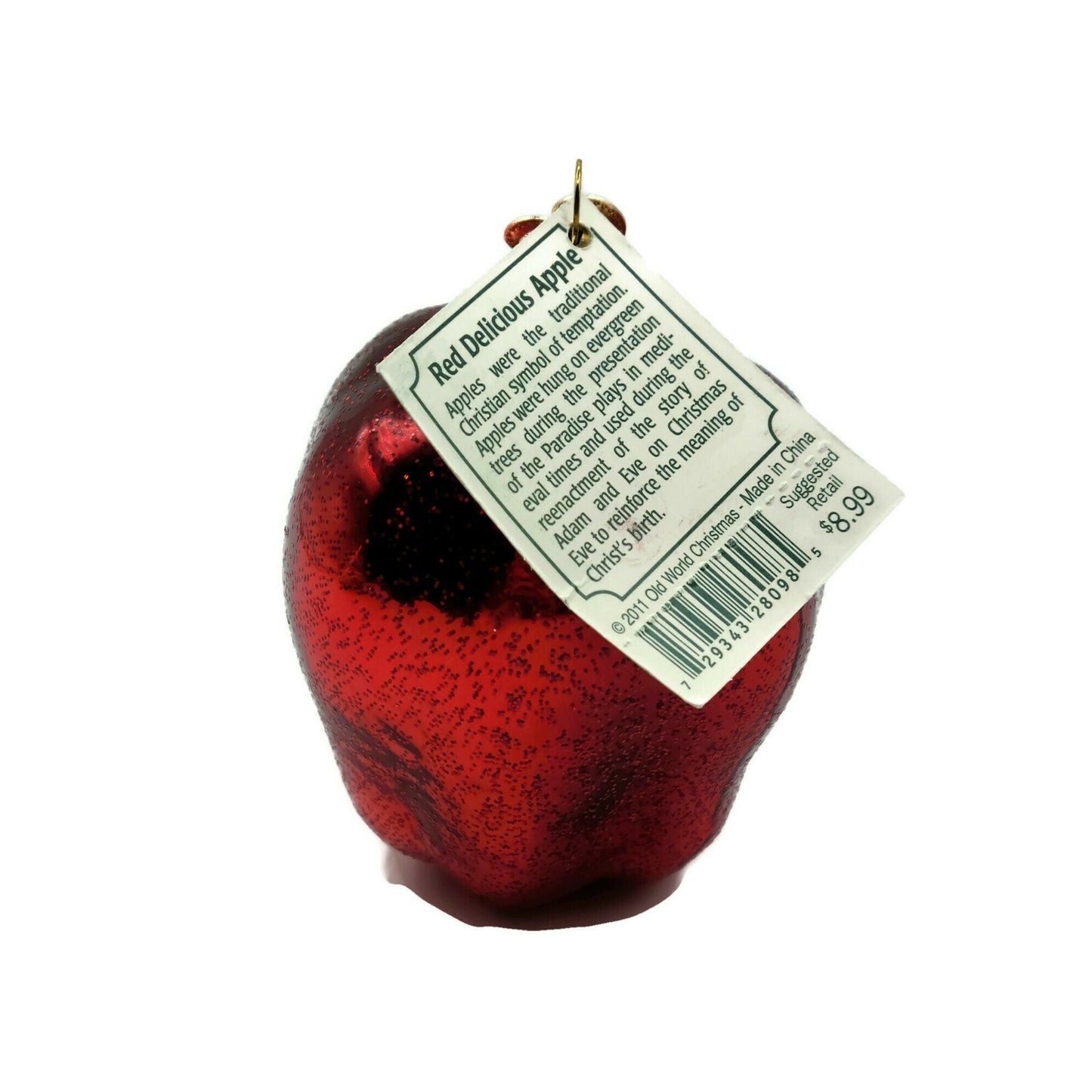 Apple Red Delicious Fruit Christian Adam Eve Old World Christmas OWC Ornament