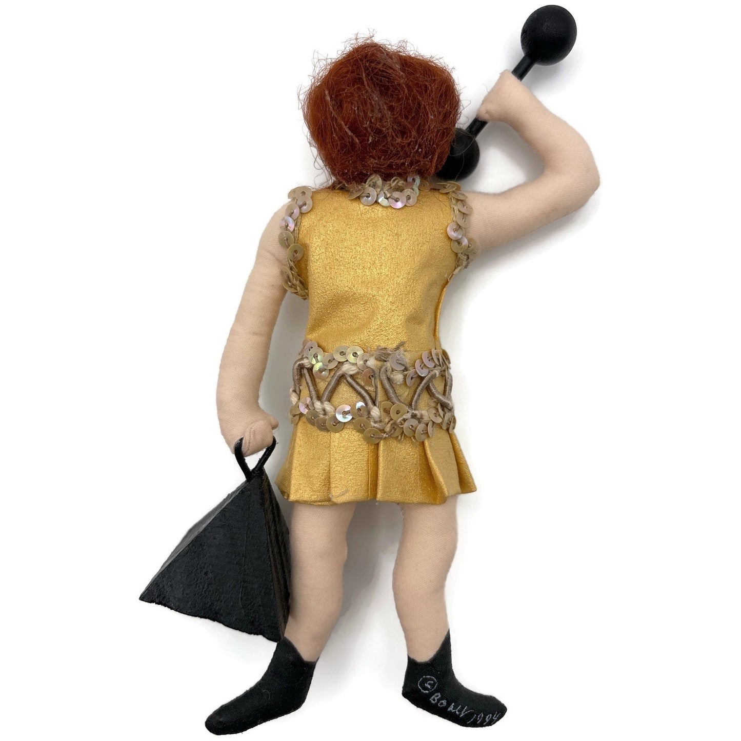 Gladys Boalt Circus Female Weight Lifter Handmade Fabric Christmas Tree Ornament