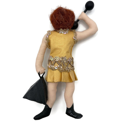 Gladys Boalt Circus Female Weight Lifter Handmade Fabric Christmas Tree Ornament