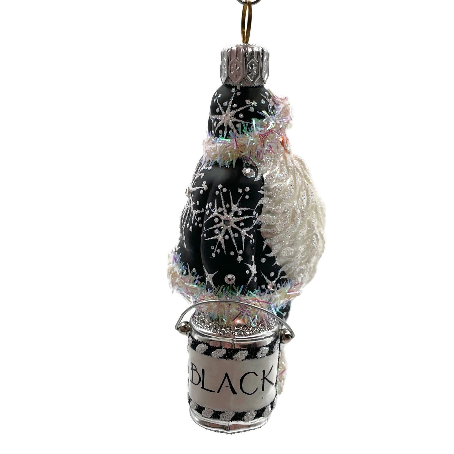 Patricia Breen Toys to Paint Black Santa Claus Christmas Holiday Tree Ornament