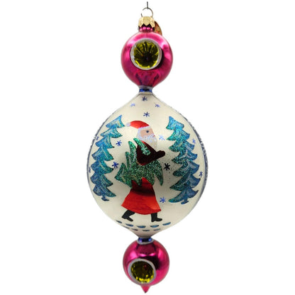 Christopher Radko Blue Lucy Reflector Drop Christmas Tree Ornament 00-1409-0