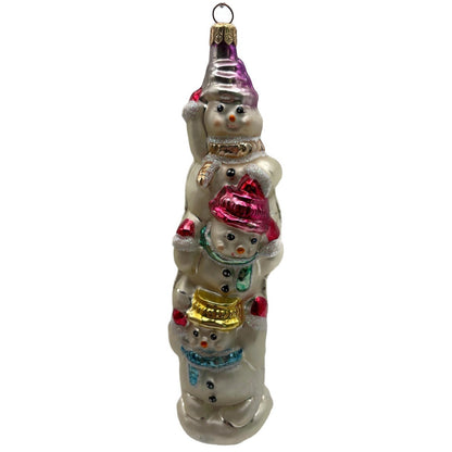 Christopher Radko Snowtem Pole Snowmen Christmas Tree Ornament 96-155-0