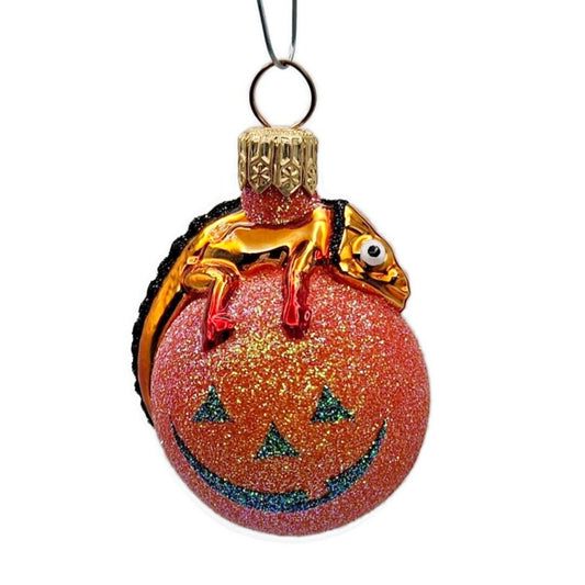 Patricia Breen Miniature Chameleon Halloween Jack O Lantern Christmas Ornament