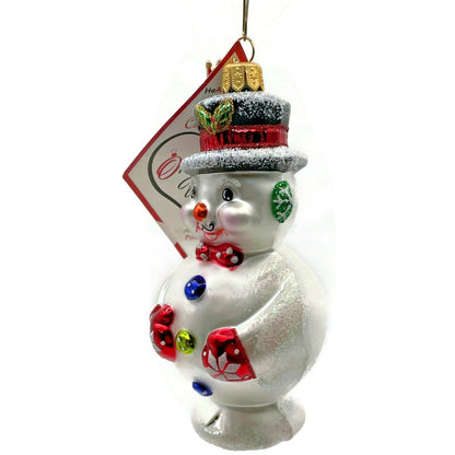 Mr. Whipple Snowman Heartfully Yours Top Hat Ornament Christmas Radko Decor