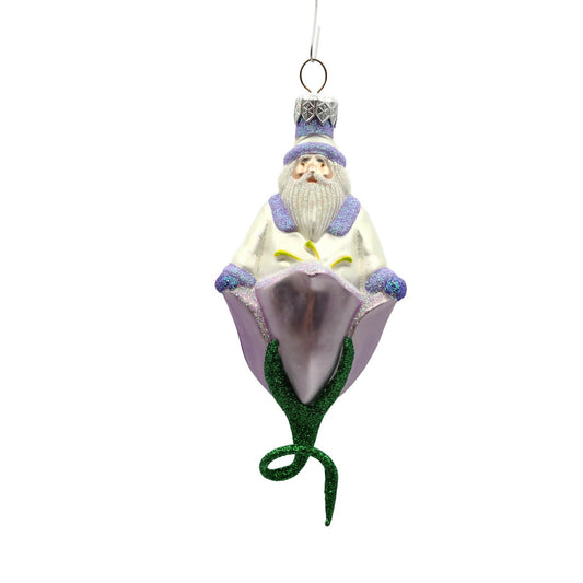 Patricia Breen Bluebell Santa Lilac Flower Pearl Spring Christmas Tree Ornament
