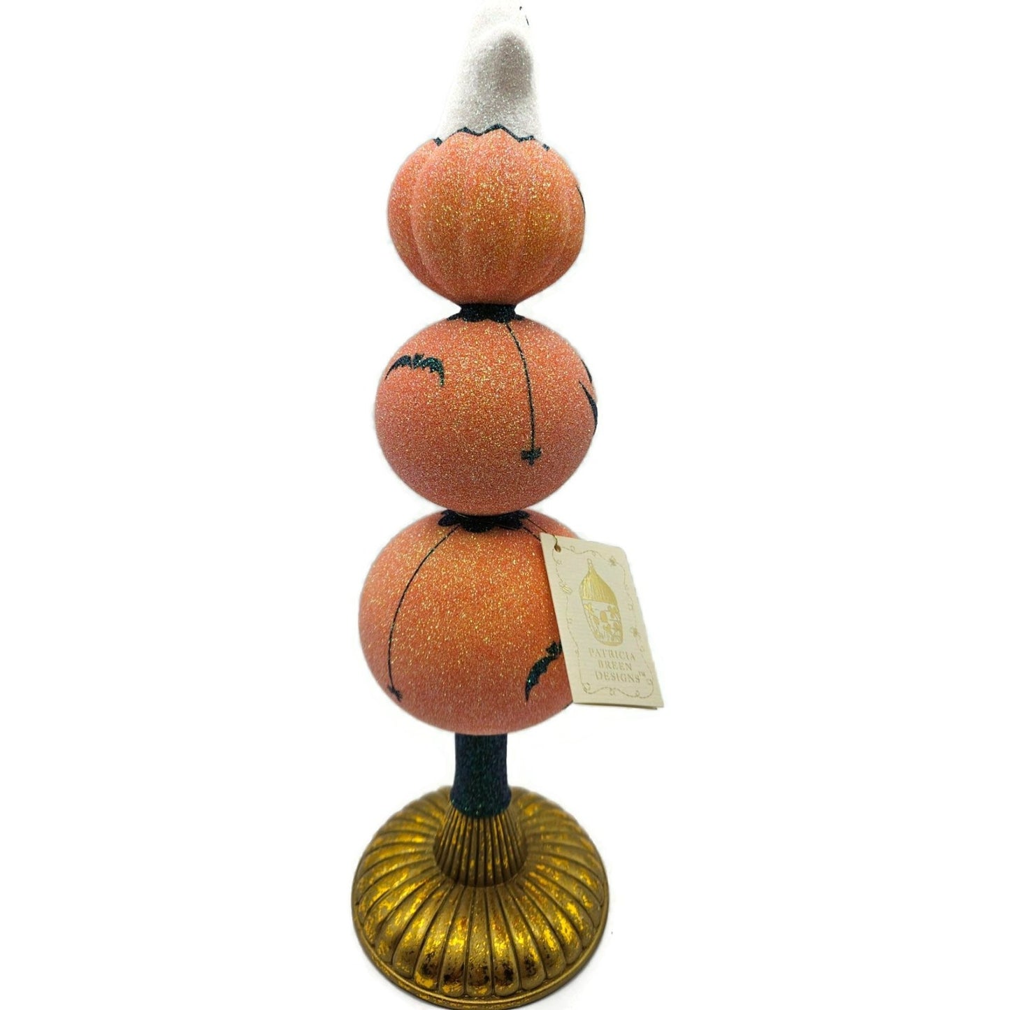 Patricia Breen Ghostly Finial Bats Spiders Jack-O-Lantern Halloween Tree Topper