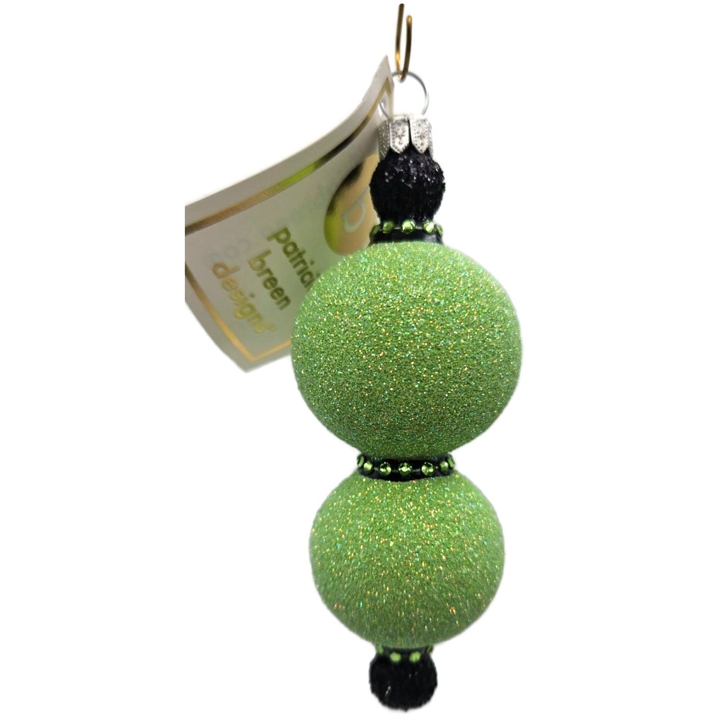 Patricia Breen Joyeux Frankenstein Green Double Reflector Halloween Ornament