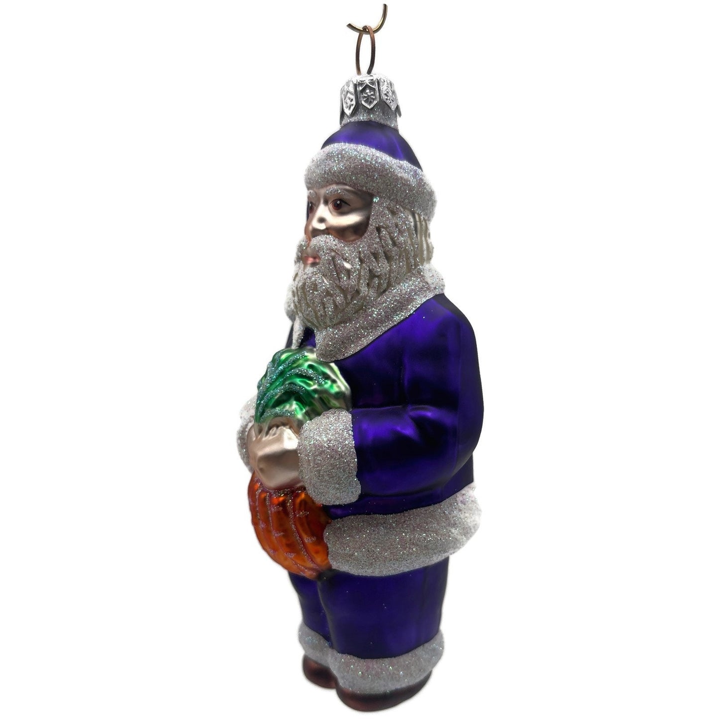Patricia Breen A Snack For Rudolph Purple Glittered Hat Christmas Tree Ornament