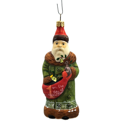 Vaillancourt Twelve Days of Christmas Santa Claus Folk Art Christmas Ornament
