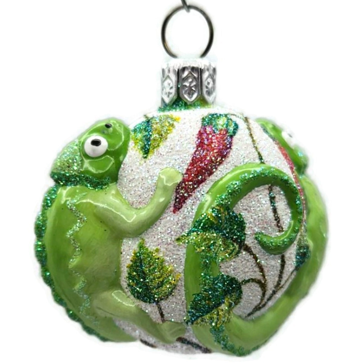 Patricia Breen For James Twice Chili Peppers Chameleon Christmas Ornament 2581