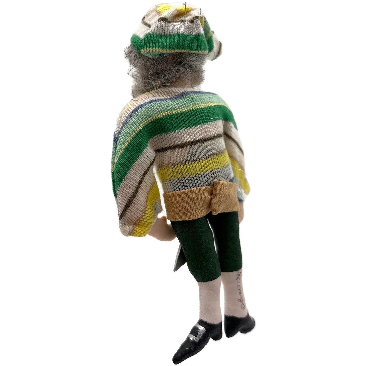Gladys Boalt Smee The Pirate Peter Pan Stripe Fabric Signed Christmas Ornament