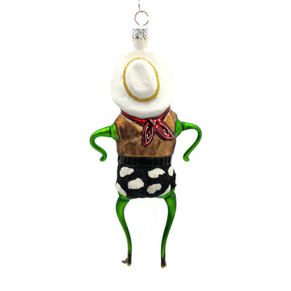 Slavic Treasures Rootin Tootin Toad Cowboy Frog Christmas Halloween Ornament