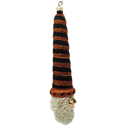 Patricia Breen Sucre Santa Halloween Black Orange Stripe Christmas Ornament 2038