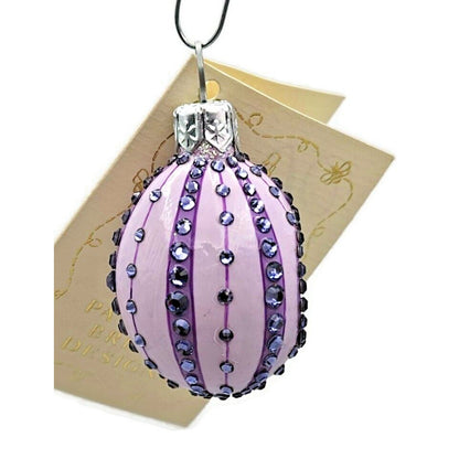 Patricia Breen Miniature Egg Surprise Reflector Lavender Easter Holiday Ornament