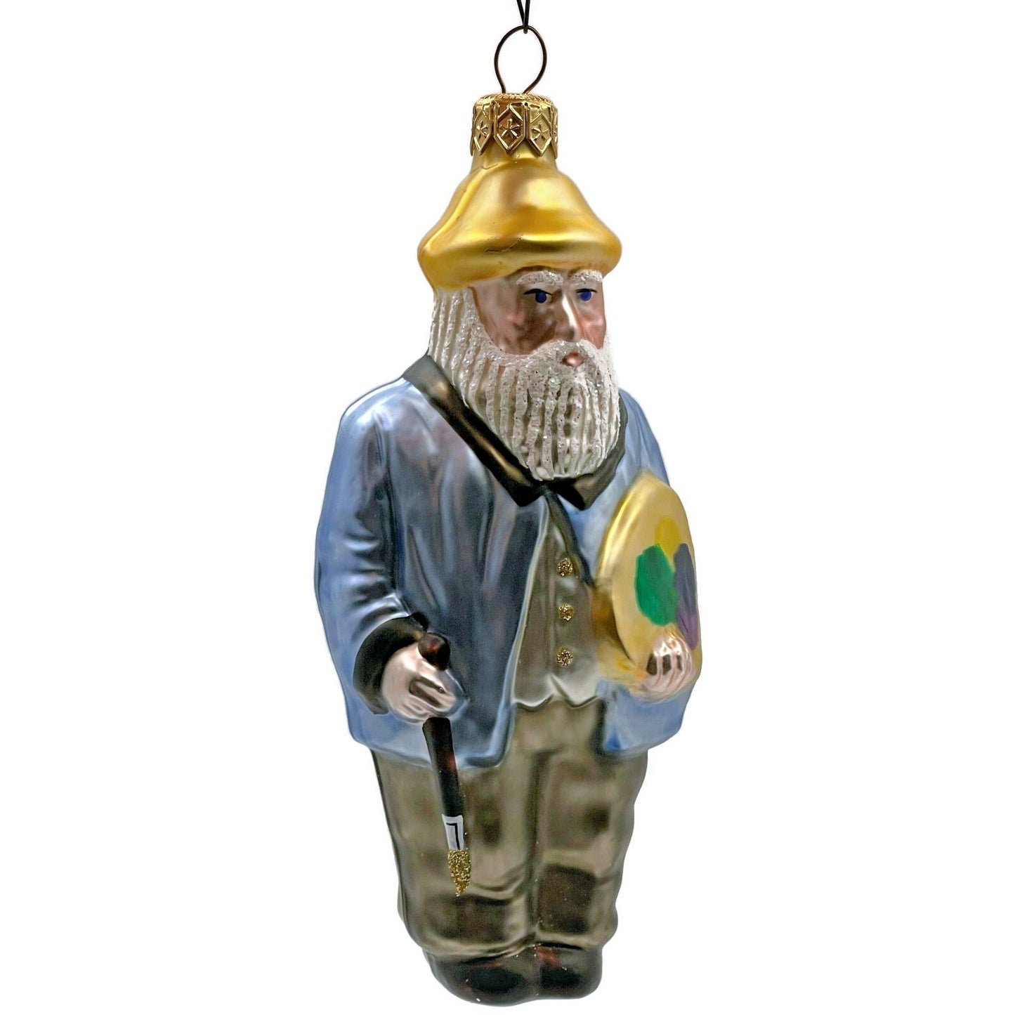 Patricia Breen M Claude Monet Blue Artist Palette Christmas Tree Ornament AIC