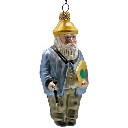 Patricia Breen M Claude Monet Blue Artist Palette Christmas Tree Ornament AIC