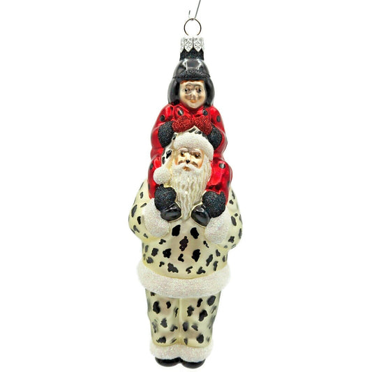 Patricia Breen Carry Me Santa Dalmatian and Ladybug Halloween Christmas Ornament