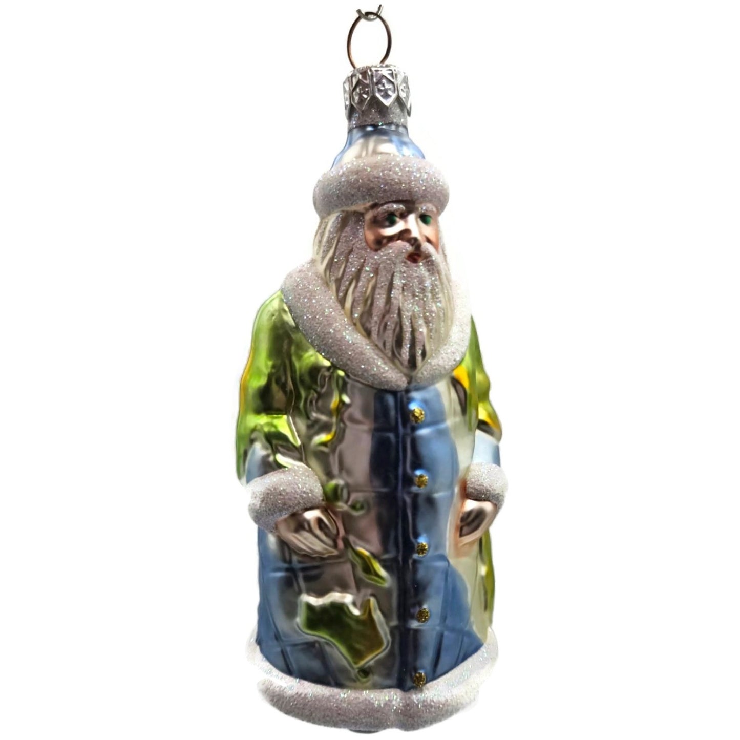 Patricia Breen Global Santa Claus Travel World Map Coat Christmas Tree Ornament