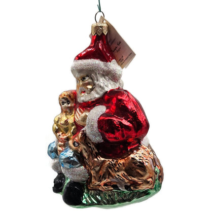 Christopher Radko Story Time Santa Claus Reindeer Christmas Ornament 95-0220