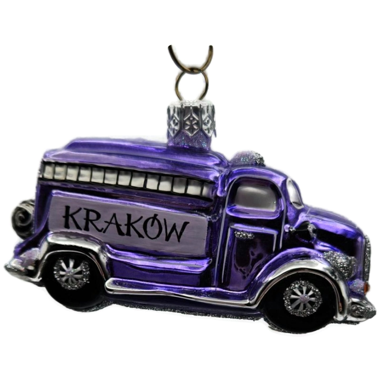 Patricia Breen Brave True Lavender Fire Truck Christmas Tree Ornament CATZ