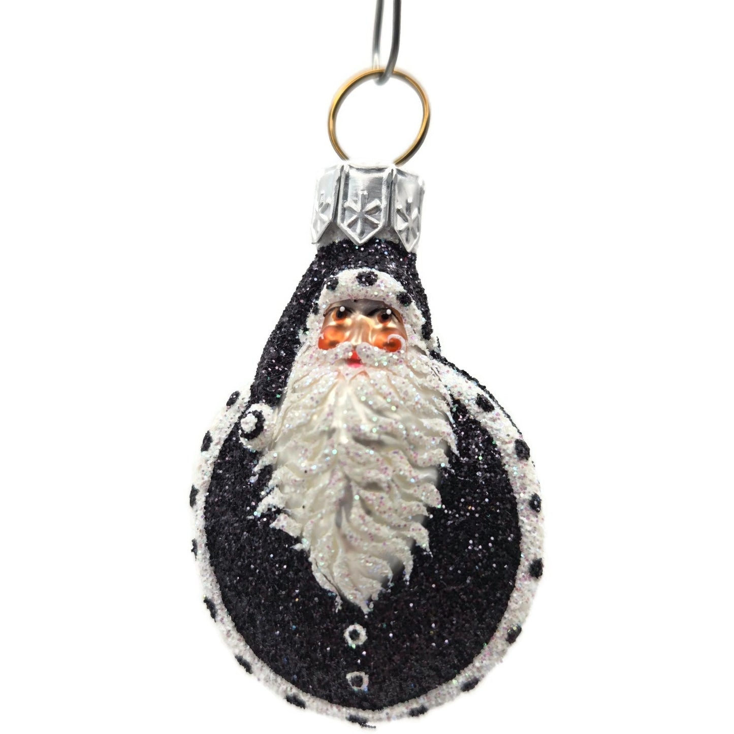 Patricia Breen Ladybug Noel Black Glittered Polka Dots Spring Christmas Ornament