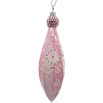 Patricia Breen Vesica Piscus Chinoiserie Pink White Christmas Tree Ornament CATZ