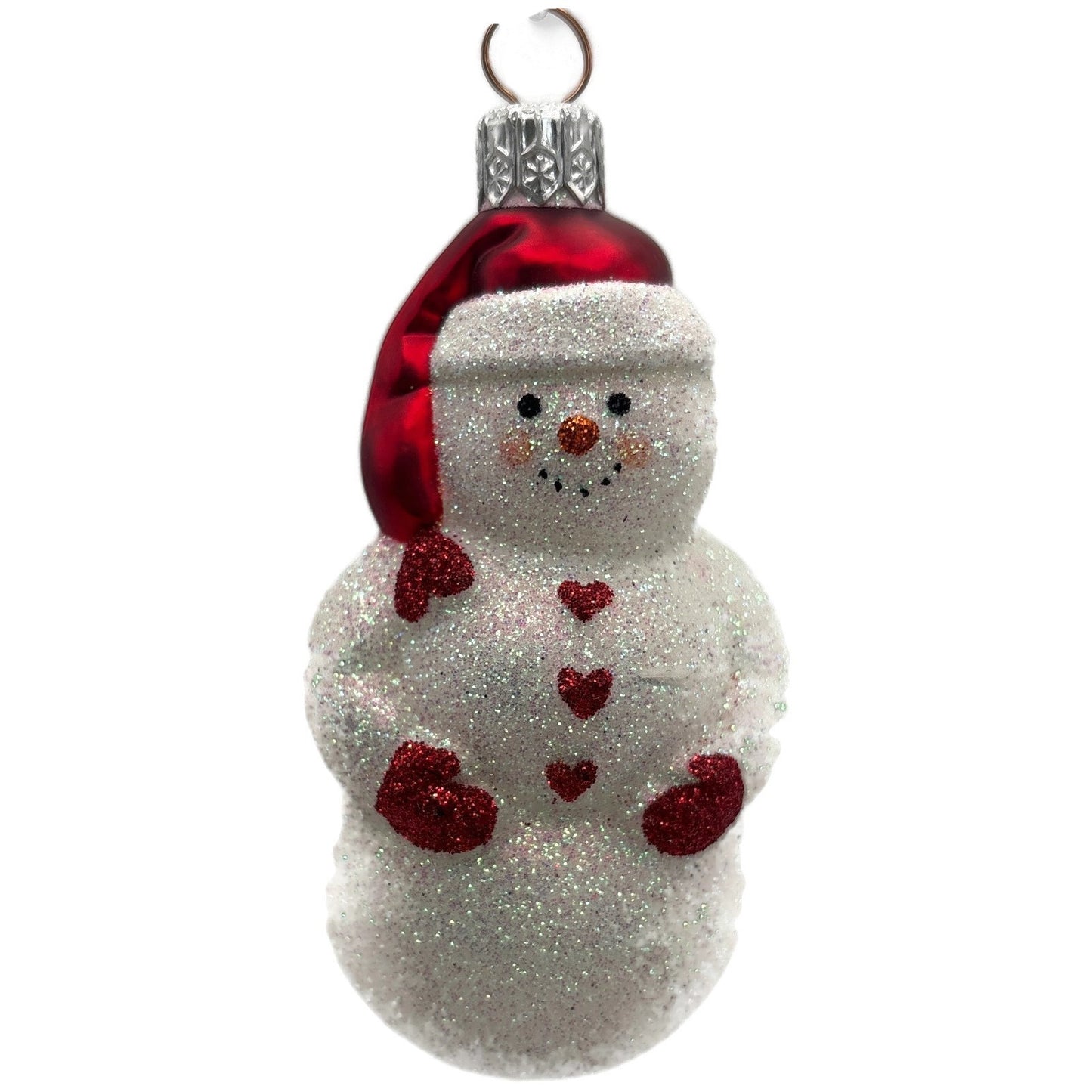 Patricia Breen Loving Snowman White Red Hearts Valentines Day Christmas Ornament