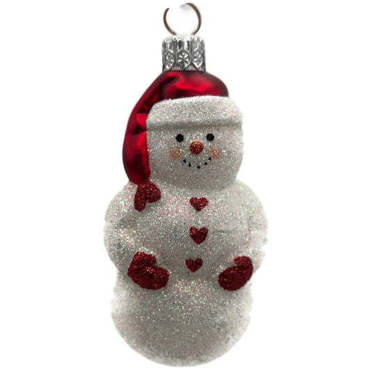 Patricia Breen Loving Snowman White Red Hearts Valentines Day Christmas Ornament