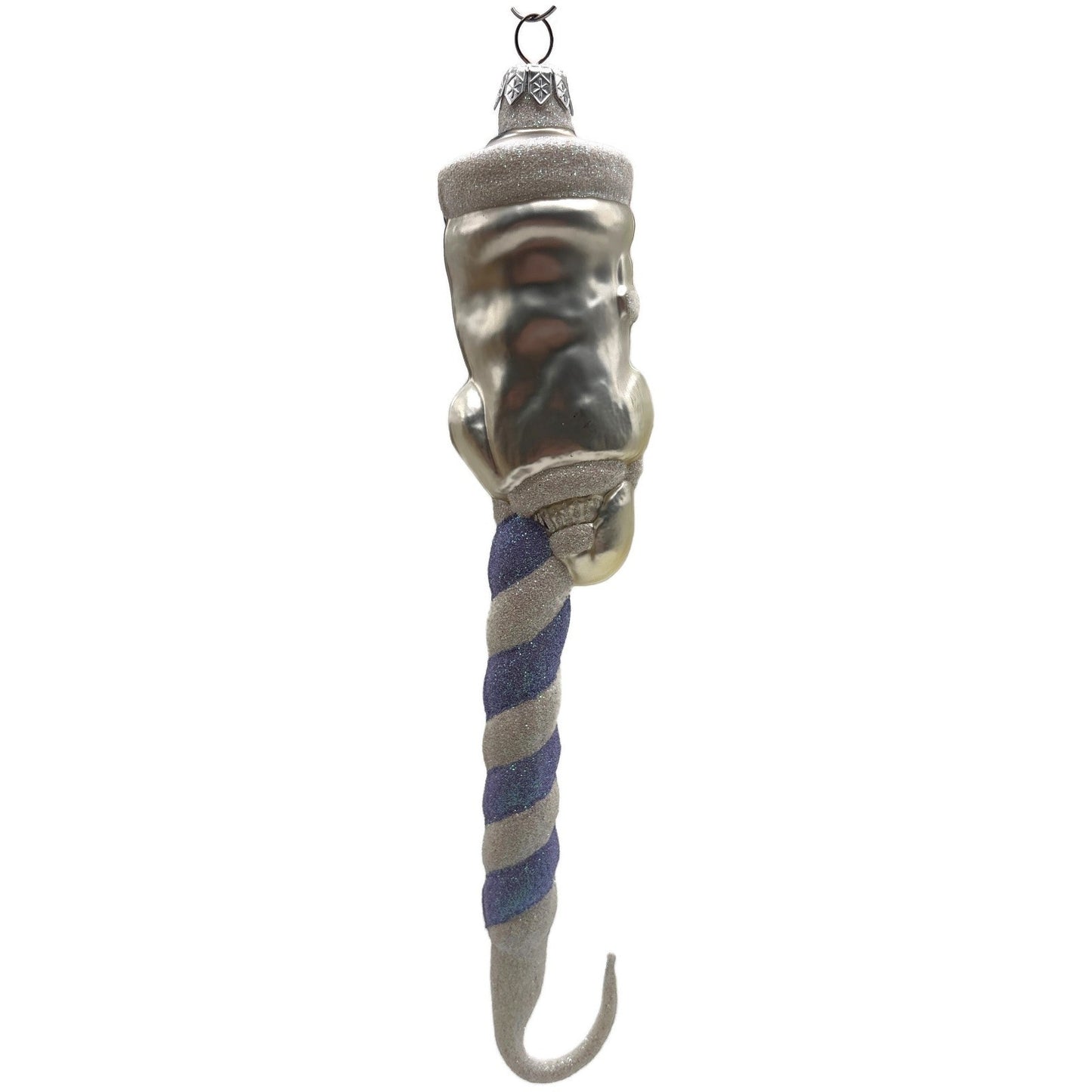 Patricia Breen Peppermint Santa Lavender Purple Stripe Christmas Ornament HCB