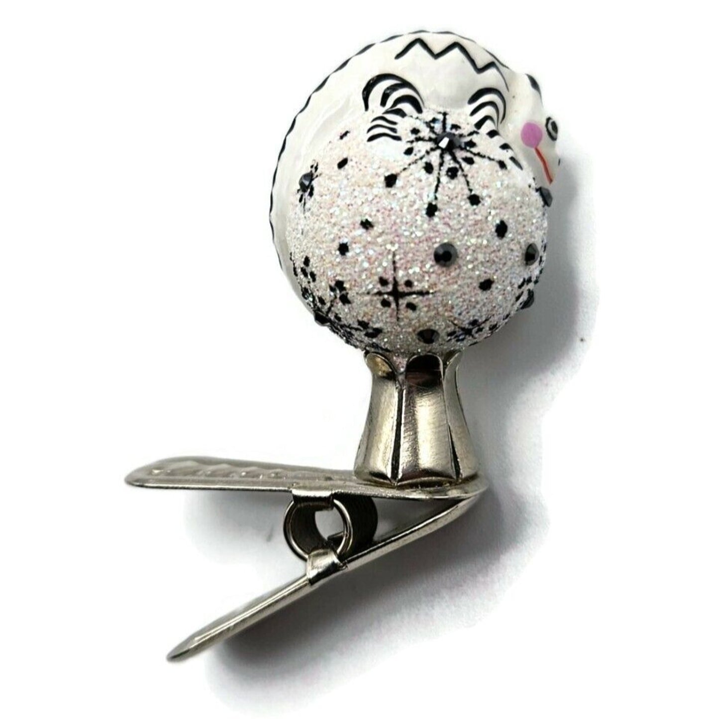 Patricia Breen Petite Miniature Chameleon Snowflakes Pearl Christmas Ornament