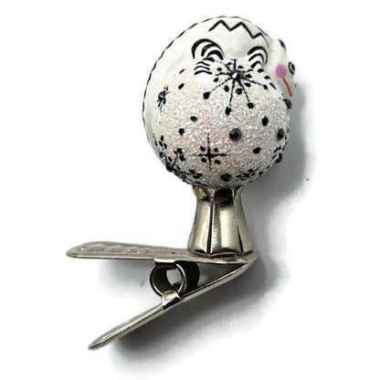 Patricia Breen Petite Miniature Chameleon Snowflakes Pearl Christmas Ornament