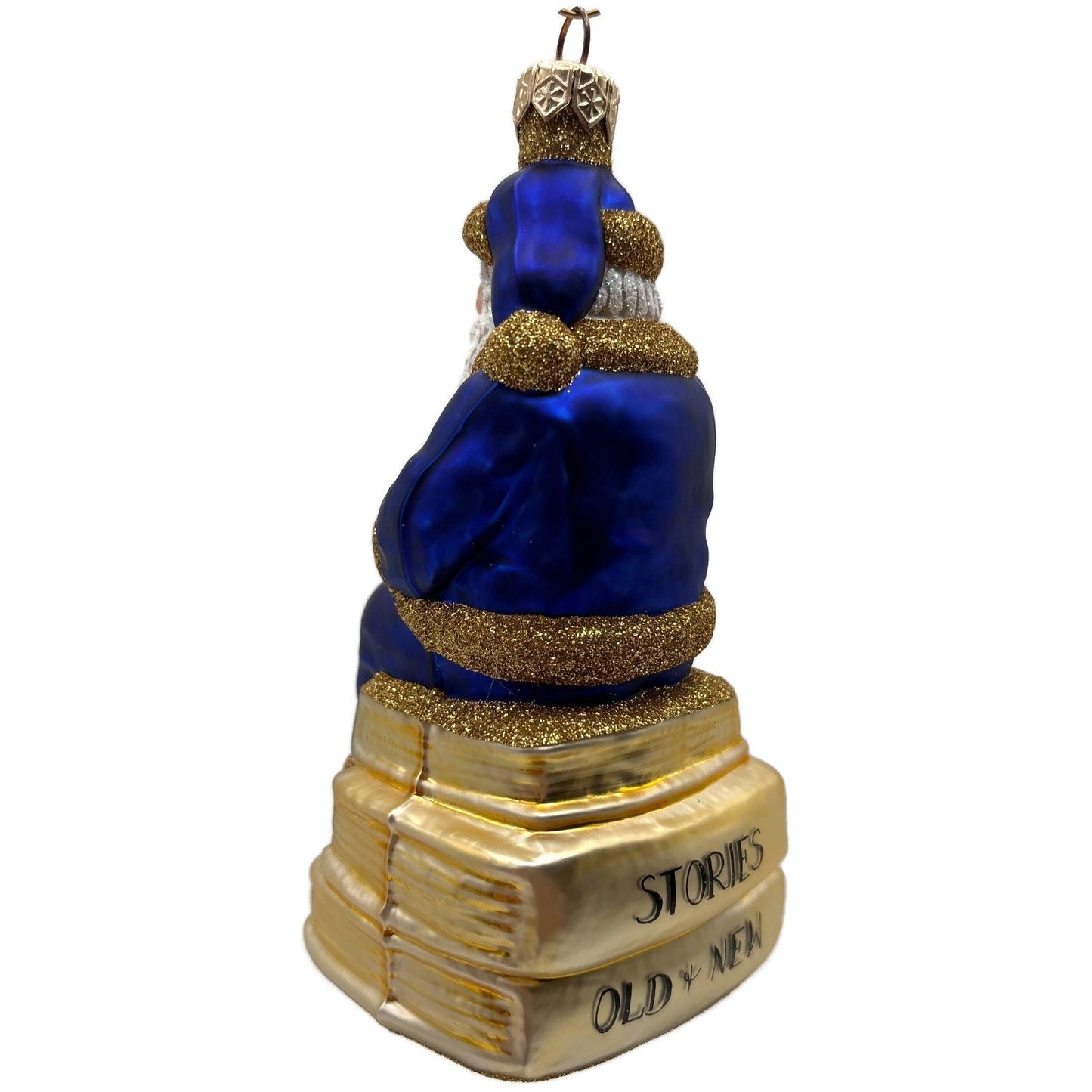 Patricia Breen Santa Reads Blue Stories Old And New Christmas Tree Ornament