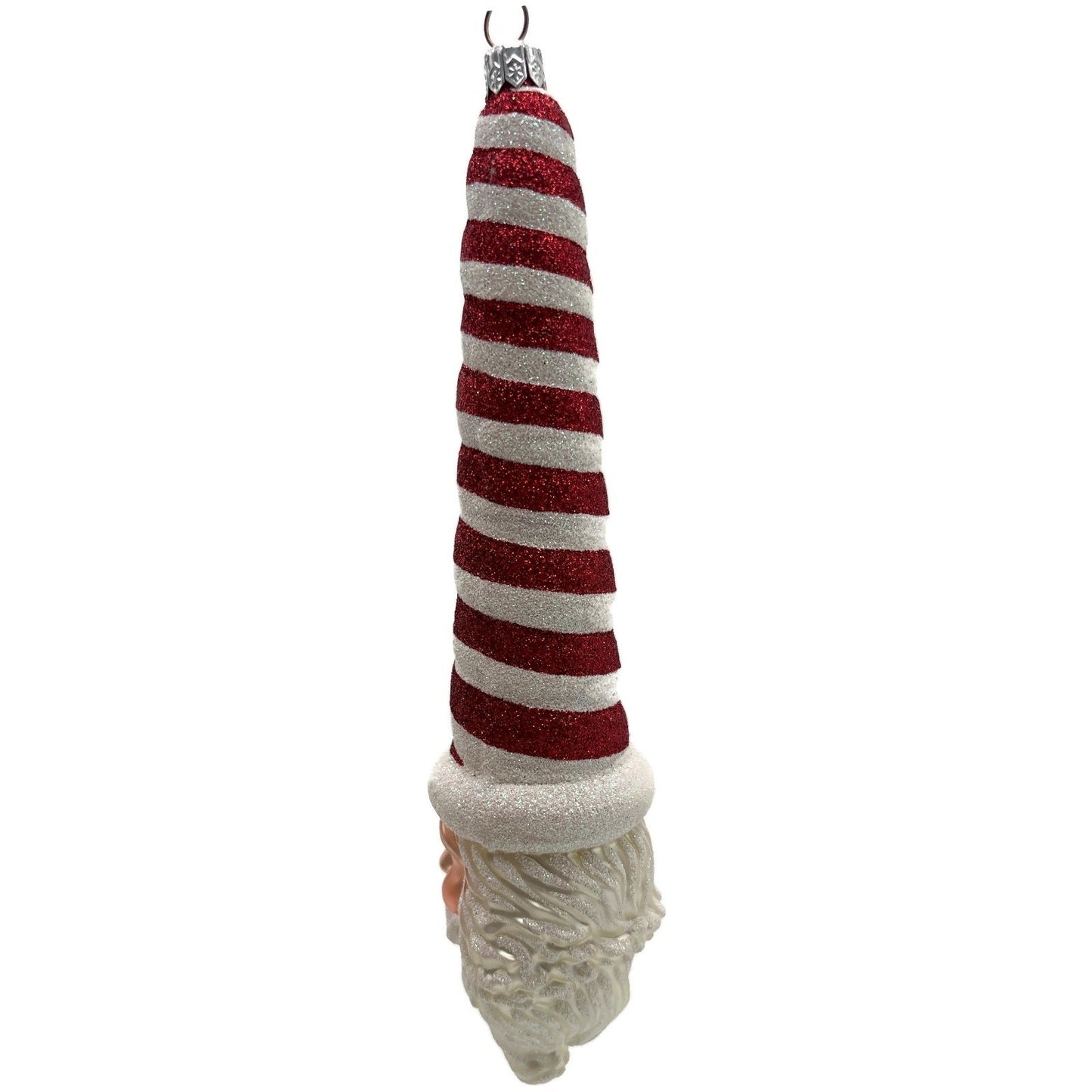 Patricia Breen Sucre Santa Claus Red White Peppermint Striped Christmas Ornament