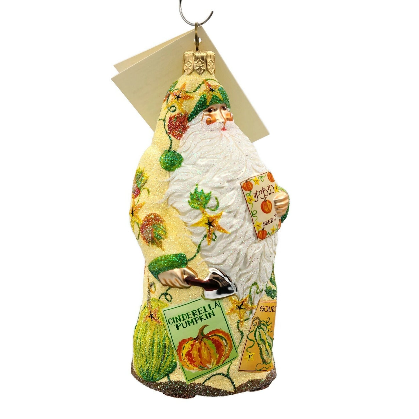 Patricia Breen Sowing Time Gourds Pumpkin Fall Santa Claus Christmas Ornament