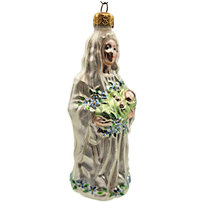 Patricia Breen Bountiful Madonna Baby Jesus Flowers Religous Christmas Ornament