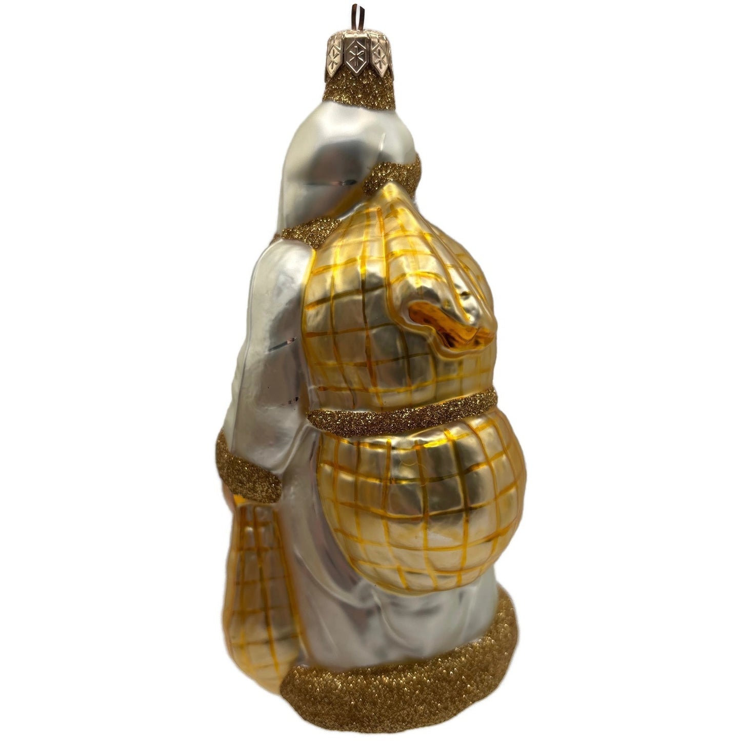 Patricia Breen Laden With Love Pearl Gold Santa Claus Christmas Tree Ornament