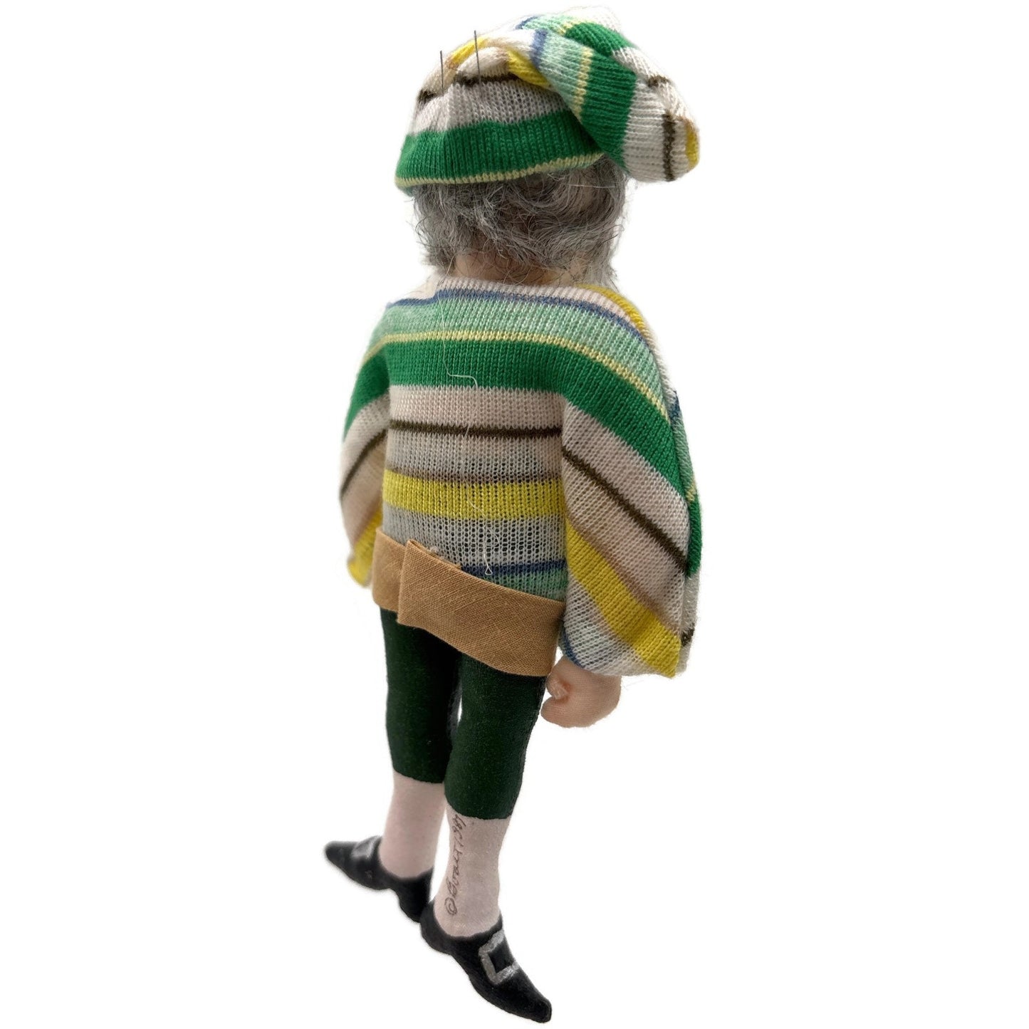 Gladys Boalt Smee The Pirate Peter Pan Stripe Fabric Signed Christmas Ornament