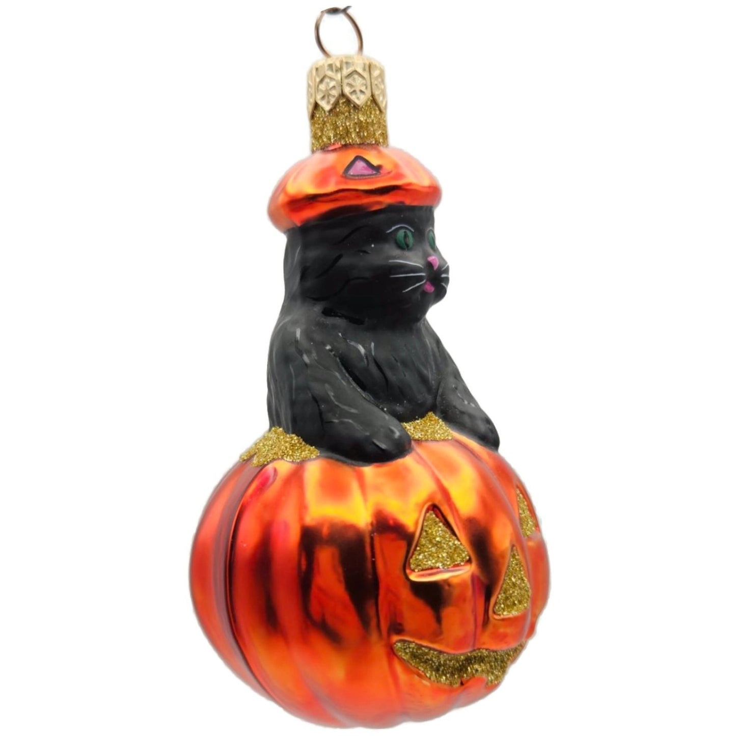 Patricia Breen Halloween Cat-O-Lantern Orange Pumpkin Gold Christmas Ornament