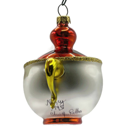 Christopher Radko Tea And Sympathy Italian Glass Christmas Tree Ornament