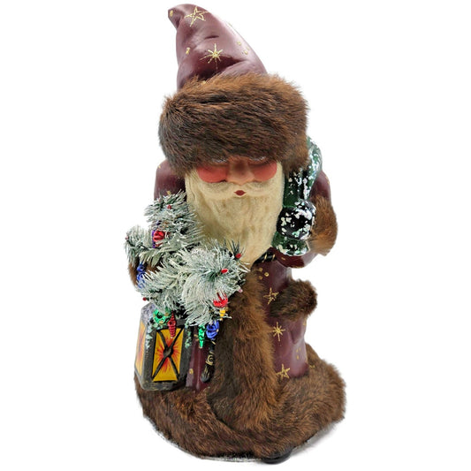 Ino Schaller Santa Claus Red Coat Paper Mache Candy Container Limited Edition